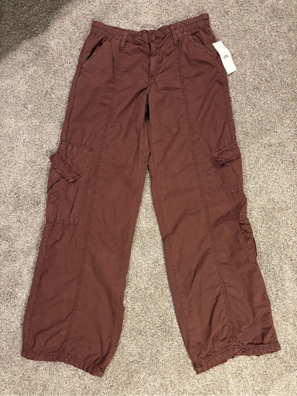 NWT BDG Urban Outfitters Women’s Brown Y2K Cargo Pants Wide Leg Skater Sz M Fall